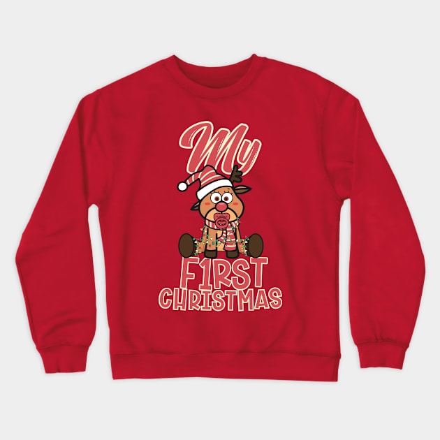 My First Christmas Crewneck Sweatshirt by Fitastic